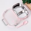 Picture of 2 SECTION Stainless Steel 2 Compartment Lunch Box with Water Bottle 2 PARTION LUNCH BOX