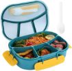 Picture of 4 section lunch box 4 Compartment Leak Proof BPA Free Lunch Box with Spoon 4 SECTION LUNCH BOX 4 PARTION LUNCH BOX