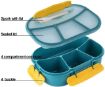 Picture of 4 section lunch box 4 Compartment Leak Proof BPA Free Lunch Box with Spoon 4 SECTION LUNCH BOX 4 PARTION LUNCH BOX