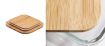 Picture of Square Glass Food Storage Containers with Wooden Lid Food Storage Glass Lunch Box with Air Tight Wooden Lid