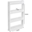 Picture of 4 layer Slim Rack  Organizer Rack Trolley Slim Side Space Saving Storage Kitchen Storage Slim Rack Bathroom Bedroom rack Storage Organizer