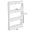 Picture of 4 layer Slim Rack  Organizer Rack Trolley Slim Side Space Saving Storage Kitchen Storage Slim Rack Bathroom Bedroom rack Storage Organizer