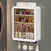 Picture of WALL MOUNT KITCHEN STORAGE BOX Wall Mounted Foldable Bathroom Cabinet with Double Door Bathroom Organiser