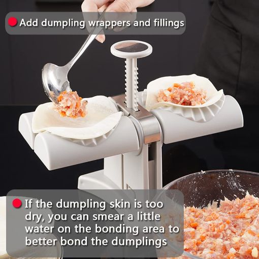 Picture of MOMOS MAKER 2 IN 1 MOMOS Automatic Dumpling Maker Mold Manual Ravioli Press Machine Dumpling Press DUMPLING MOLD DUMPLING MAKER