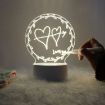 Picture of 3D Acrylic Writing Board with Pen & Light 3D Acrylic Writing Board with Pen & Light Acrylic Message Board Note Board LED Light Up Clear Writing Board Acrylic Board DIY Memo Acrylic Message Board Light LED Night Light