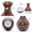 Picture of Port Wooden aroma humidifier Grain Vase Style Aroma Diffuser Ultrasonic Cool Mist Big Pot Wooden Humidifier with LED Lights