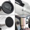 Picture of Car Charging Electric Kettle Stainless Steel Travel Coffee Mug Cup Heated Thermos 12 V Car Charging Electric Kettle Travel Coffee Mug