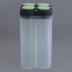 Picture of 4 Section Space Saver Air Tight Transparent Plastic Container for Grocery
