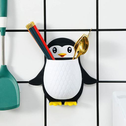 Picture of Penguin Holder Phone Holder Wall Mount Toothbrush Holder BRUSH HOLDER