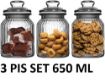 Picture of POP JAR 650 ML Glass Pop Jar With Glass Airtight Lid Storage Container Transparent 650 ML