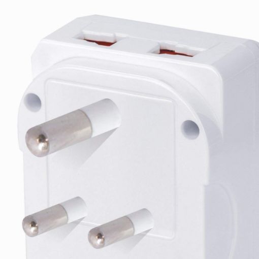Picture of Dual USB Charger with Universal 2-Pin &3-PIN Socket Worldwide Adapter