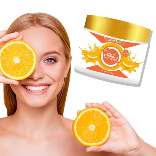 Picture of Vitamin C Face Scrub for Glowing Skin With Vitamin C and Walnut For Skin Illumination