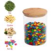Picture of Wooden Lids Glass Food Storage Container Airtight Food Jars with Bamboo Kitchen Canisters
