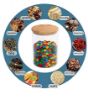 Picture of Wooden Lids Glass Food Storage Container Airtight Food Jars with Bamboo Kitchen Canisters