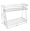 Picture of SS 2 Layer Bathroom Self With Box Stainless Steel bathroom shelves Wall Mounted Kitchen Rack Double layer Trolley Container 2 layer kitchen rack Multipurpose Storage Shelf Bathroom accessories Masala