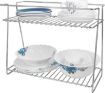Picture of SS 2 Layer Bathroom Self With Box Stainless Steel bathroom shelves Wall Mounted Kitchen Rack Double layer Trolley Container 2 layer kitchen rack Multipurpose Storage Shelf Bathroom accessories Masala