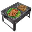 Picture of Folding Portable Outdoor Barbeque Charcoal BBQ Grill Oven Black Carbon Steel New Metal Folding Portable Outdoor Charcoal BBQ Grill