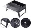 Picture of Folding Portable Outdoor Barbeque Charcoal BBQ Grill Oven Black Carbon Steel New Metal Folding Portable Outdoor Charcoal BBQ Grill