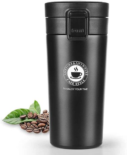 Picture of Travel Mug  Vacuum Insulated Stainless Steel Tea Coffee Mug Thermos Flask Travel Mug Tumbler