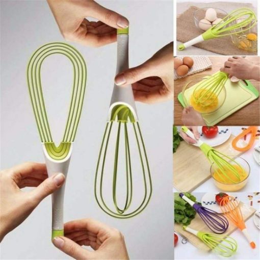 Picture of Plastic Kitchen Magic Master Balloon 2-in-1 Rotating Silicone Whisk Egg & Cream Beater hand blender wisk beater mixer