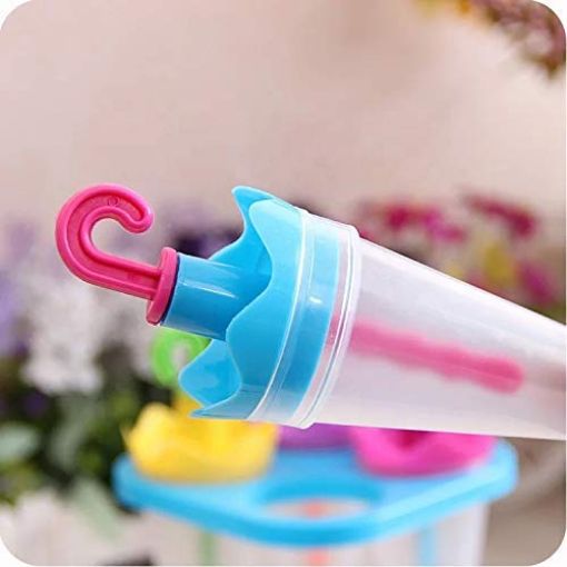 Picture of Homemade Candy Mold Reusable kulfi Tray Umbrella Shape Ice Candy Popsicle Mold & Kulfi Frozen Stick Ice Cream Mould Maker