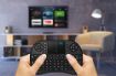 Picture of Mini Wireless Keyboard  Touchpad Mouse Combo with Backlit Multimedia Keys USB Rechargeable Handheld Remote Control Keyboard for Smart TV  Laptop  PC  Tablet  X-Box  Android TV  Portable Wireless Bluetooth Multifunction Touchpad Keyboard