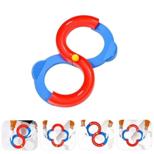 Picture of 8 Shape Infinite Loop Interaction Creative Track Toy with Bouncing Ball