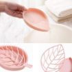 Picture of Leaf Shop Dish Plastic Leaf Soap Dish Soap Holder Double Layer Leaf Shape Soap Dish Drain Box Storage Holder Container