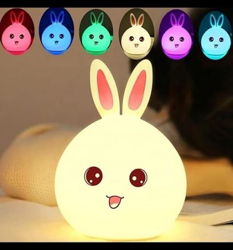 Picture of RABBIT SILICONE NIGHT LAMP Night Lamp Silicone Lamp  Cute Night Lamp SILICONE RABBIT NIGHT LAMP