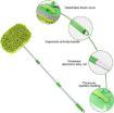 Picture of Car Wash Brush Mop Kit with Long Handle 2 in 1 Chenille Microfiber Sponge Mitt Cleaning Detailing Duster for Washing Car 2 IN 1 CAR CLEANING BRUSH
