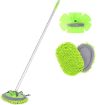 Picture of Car Wash Brush Mop Kit with Long Handle 2 in 1 Chenille Microfiber Sponge Mitt Cleaning Detailing Duster for Washing Car 2 IN 1 CAR CLEANING BRUSH