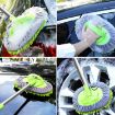 Picture of Car Wash Brush Mop Kit with Long Handle 2 in 1 Chenille Microfiber Sponge Mitt Cleaning Detailing Duster for Washing Car 2 IN 1 CAR CLEANING BRUSH