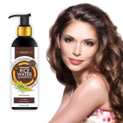 Picture of Rice Water Shampoo - Strength & Growth Formula - Free from Mineral Oils, Sulphates & Paraben