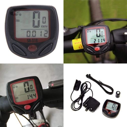 Picture of Function Waterproof Bicycle Computer Odometer Speedometer  Bicycle Speedometer