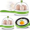 Picture of Single Layer Egg Boiler Steamer Cooker with Handle and Capacity of 7 Eggs Egg Boiling Non-Stick Steamer and Egg Frying Pan Machine