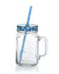 Picture of Masson Jar  Straw For Beverages  Lid And Reusable Straw Glass Mason Jar