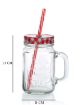 Picture of Masson Jar  Straw For Beverages  Lid And Reusable Straw Glass Mason Jar