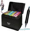 Picture of 120 PCS MARKER PEN SET  Art Line Markers Sketch Pens 120 Colors Dual Tip Art Markers Set Brush