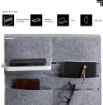 Picture of WIRELESS CHAGE BED CADDY Wireless Qi-Charging Bed Caddy Soft Fabric Organizing Pockets with Phone Shelf and Universal Bed Attachment BED ORGANIZER BAD ORAGANIZER