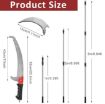Picture of Telescopic Manual Pruning Saw Stainless Steel Pole Saw ss pole saw with Curved Hooked Blade SS POLE SAW