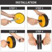 Picture of Ab Muscle Fitness Roller with Knee Pad Mat for Home Gym Workout  Ab Roller Wheel for Abs Workouts