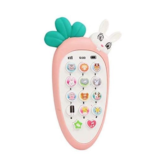 Picture of Baby Phone with Upear Side Soft Silicone Rattle Toys, My Intelligent Mobile Phone for Baby My Intelligent Mobile Phone for Baby