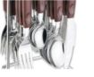 Picture of Spoon Stand with Spoon Set for Dining Table with -24 Piece Stainless Steel with Plastic Cutlery Set- Dinner Spoons Dinner Knives Tea Spoons Dinner Forks