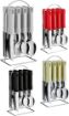 Picture of Spoon Stand with Spoon Set for Dining Table with -24 Piece Stainless Steel with Plastic Cutlery Set- Dinner Spoons Dinner Knives Tea Spoons Dinner Forks