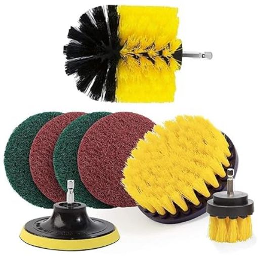 Picture of 8 Pcs Power Drill Scrubber Brush Power Scrub Pads 8 Pcs Scrub Pads