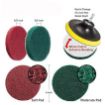 Picture of 8 Pcs Power Drill Scrubber Brush Power Scrub Pads 8 Pcs Scrub Pads