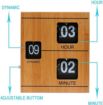 Picture of WOODEN BAMBOO RETRO CLOCK BAMBOO RETRO CLOCK RETRO CLOCK