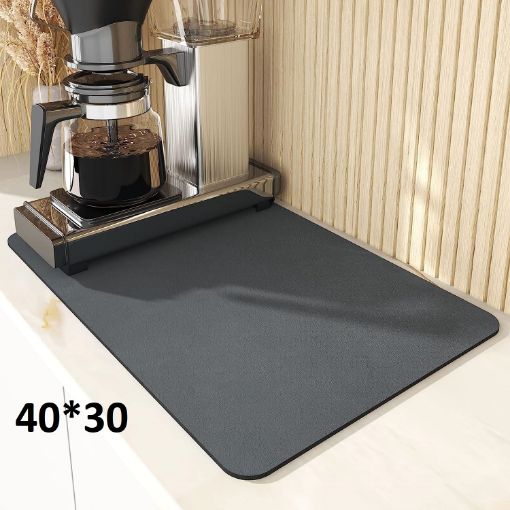 Picture of Dish Drying mat (30*40 cm) 40*30 mat  Water Absorbent mat Microfiber Dish Drying Mat