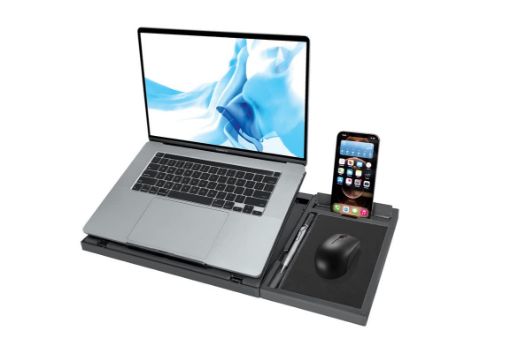 Picture of LAPTOP STAND NEW LAPTOP STAND Adjustable Multi-Angle Laptop stand with Detachable mouse pad inbuilt Mobile stand & Pen Slot