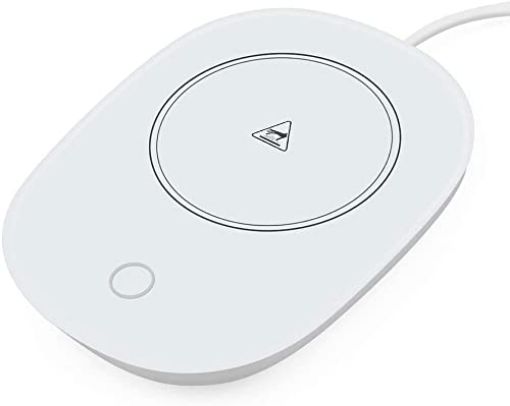 Picture of Coffee Cup Warmer Auto Shut Off Thermostat   Auto Shut Off Hot Plate Personal Heated Ceramic Coffee Mug